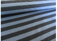 Jersey Ringel 1,5cm grau schwarz Kombistoff